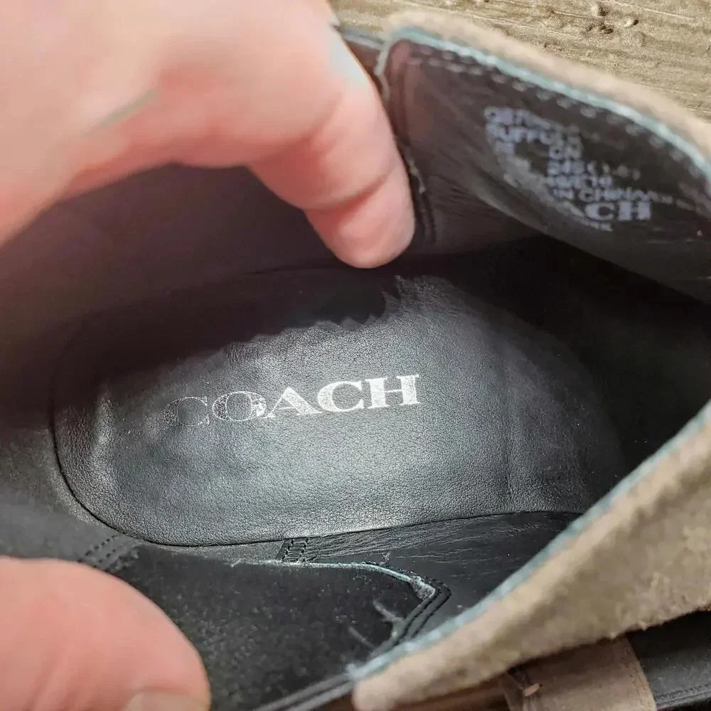 COACH Suffolk Suede Ankle Bootie (Q8709) Mink Women's Size 8.5B - Picture 8 of 12